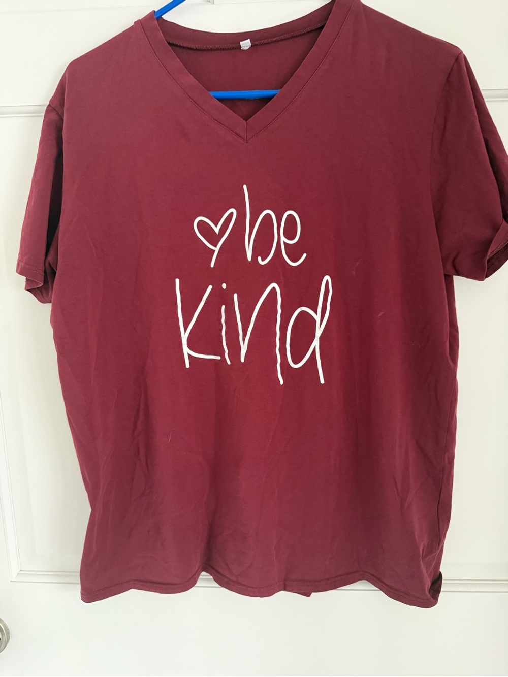Maroon "Be Kind" Graphic Short sleeve T-shirt